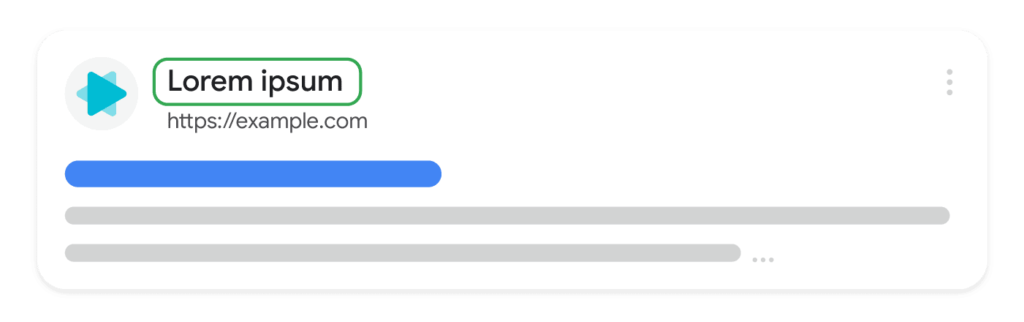 Le nom du site Google dans les résultats mobiles