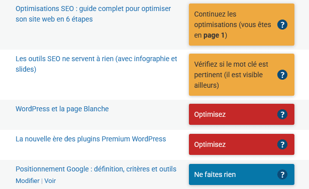 Conseils SEO donnés par SEOKEY