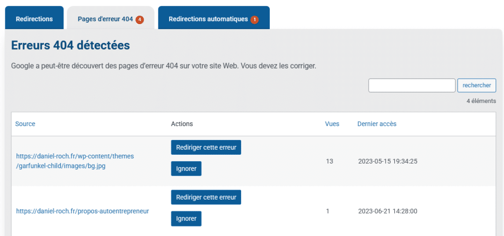Erreur 404 sur WordPress